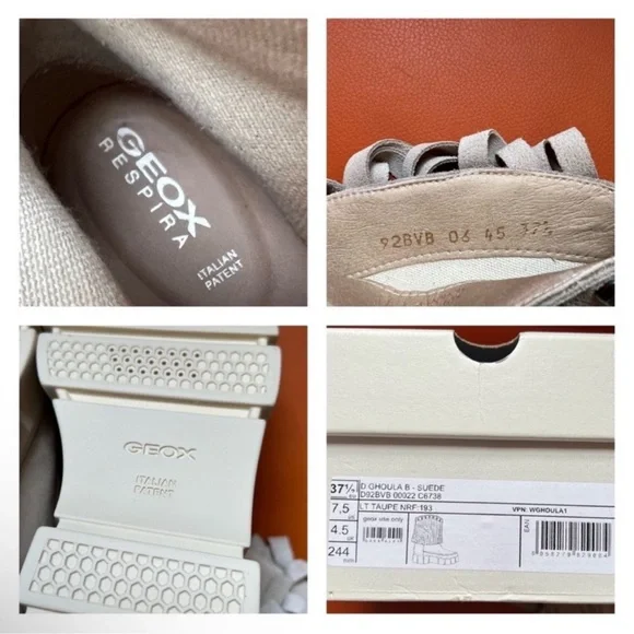 New! GEOX Ghoula Fringe Studded Suede Platform Booties in Taupe - Picture 13 of 13